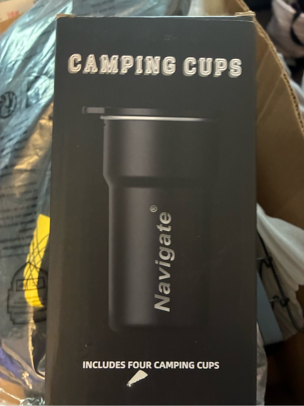 Navigate Camping Cups - Matte Black Set